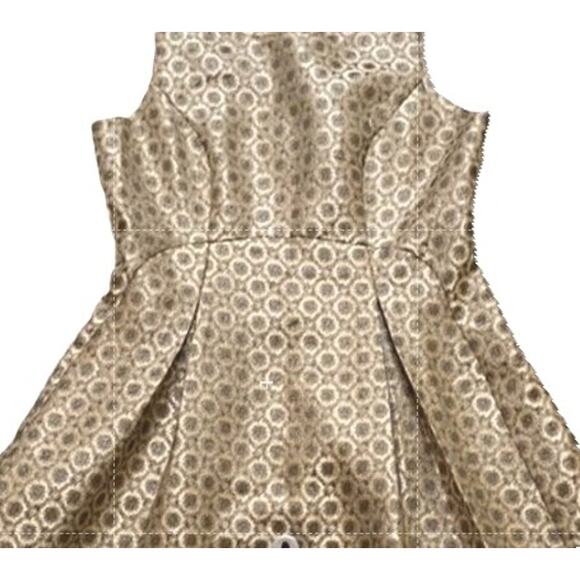 Romeo Juliet Couture Metallic Shimmer Cocktail Dress Sz Medium in Black Gold NWT - Picture 4 of 7